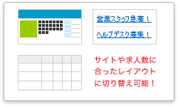 3タイプの一覧表示とデザイン設定[イメージ]