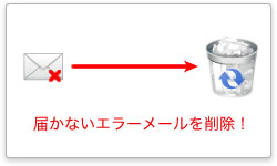 届かないエラーメールを削除！
