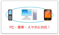 PC・携帯・スマホに対応！